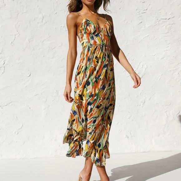 Commense Strapless Multicolor Dress - Picture 1 of 5
